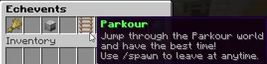 Echevents menu start example