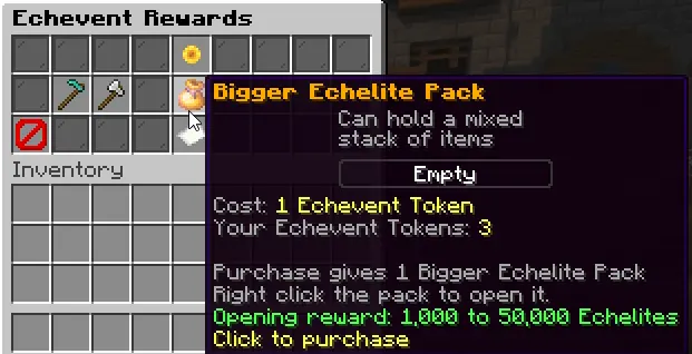 Additional Echevent Rewards pack example