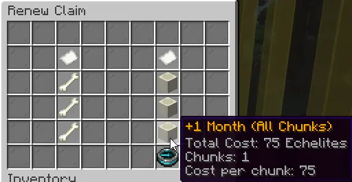 Claim decay menu example
