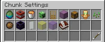 Chunk Actions menu example