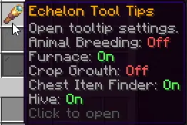 Tool Tips first setup example