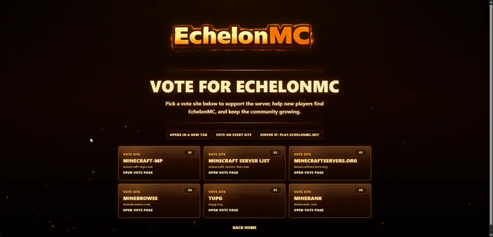 EchelonMC website revamp screenshot two