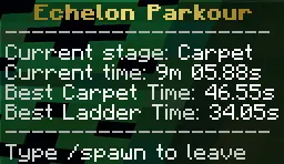 EchelonMC parkour timer noticeboard
